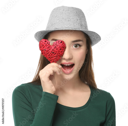 Beautiful young woman with ...