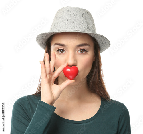 Beautiful young woman with ...