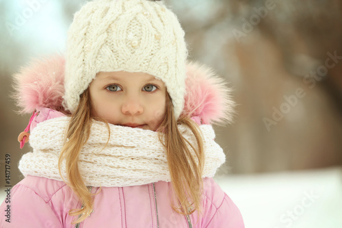Portrait of cute little gir...