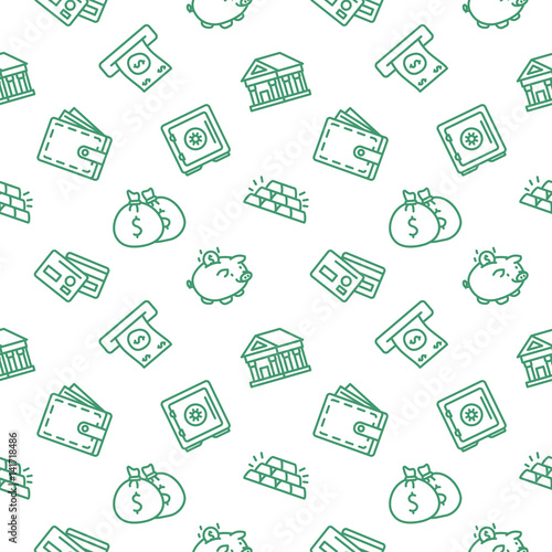 Bank Business seamless pattern