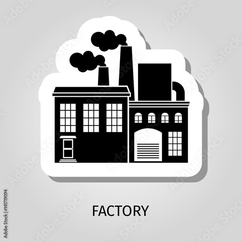 Factory black building sticker photo