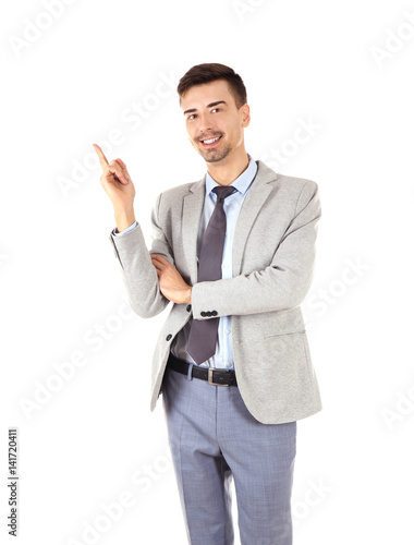 Handsome man in elegant sui...