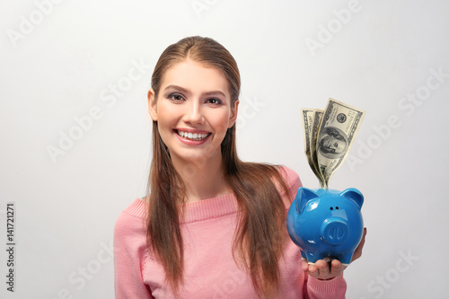 Beautiful young woman with ...