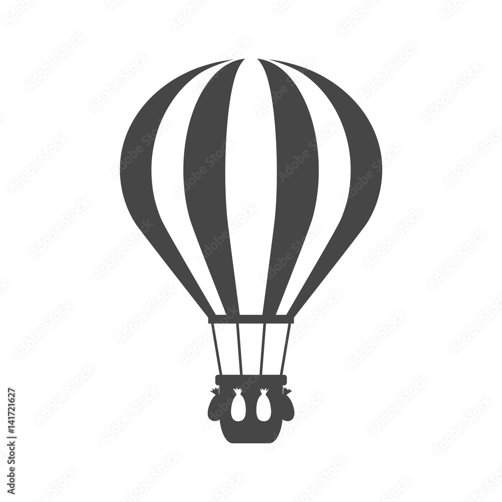 Naklejka premium Flat Air Balloon icon - Illustration