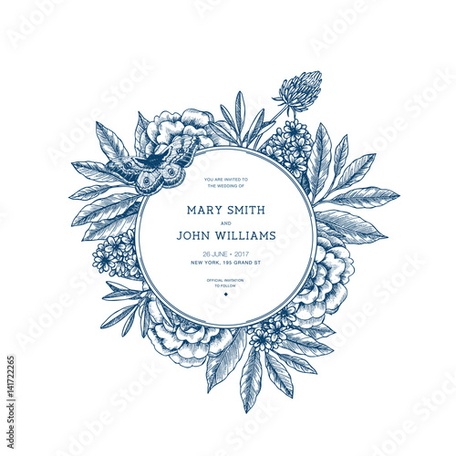 Retro flower seamless flower. Vintage floral background. Vector illustration