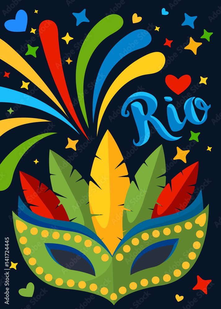 Obraz premium Brazil Carnival Background for Placard, Poster, Flyer and Banner Design