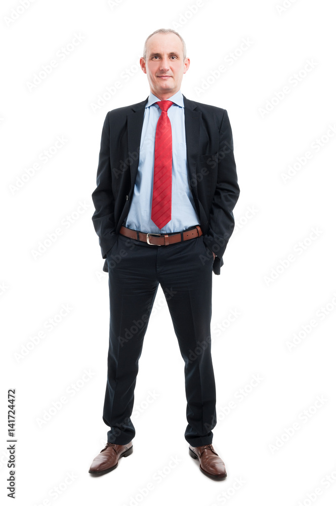 Full body of business man with hands in pockets Full body of business man with hands in pockets