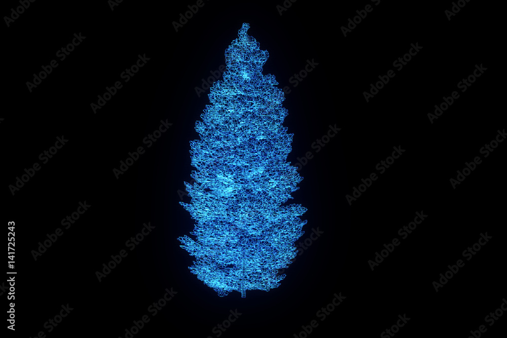 Christmas Tree Hologram Stock Footage Video (100% Royalty-free) 33106879