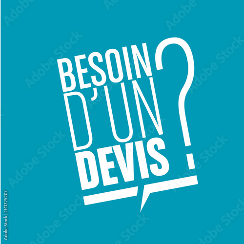 besoin d'un devis