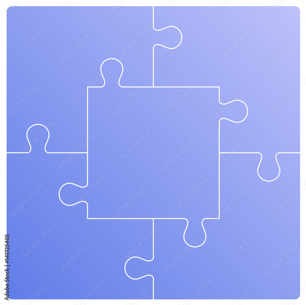 Fototapeta premium Puzzle set. Vector illustration