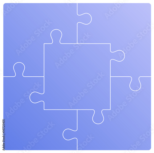 Puzzle set. Vector illustration
