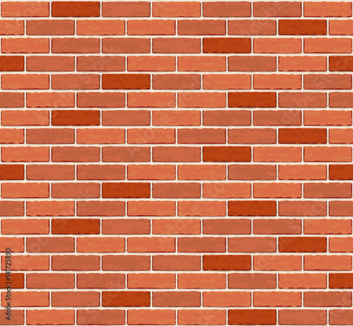Red brick wall seamless background