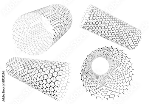hexagonal mesh pipe like carbon nanotube