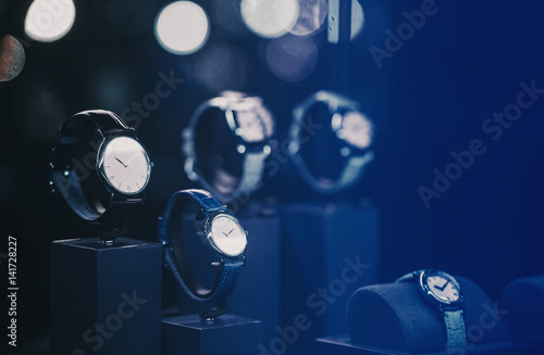 Luxury men watches in a store in London