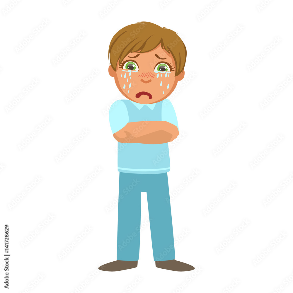 Boy Shivering With Fever,Sick Kid Feeling Unwell Because Of The Sickness, Part Of Children And Health Problems Series Of Illustrations Boy Shivering With Fever,Sick Kid Feeling Unwell Because Of The Sickness, Part Of Children And Health Problems Series Of Illustrations