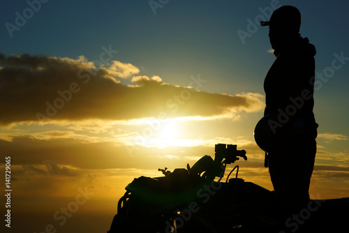 Easter Island Sunset with Quad