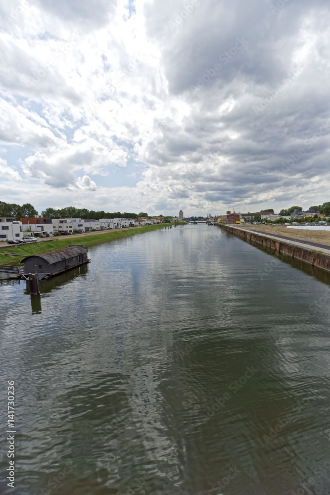 Fototapeta premium river landscape, view from a bridge