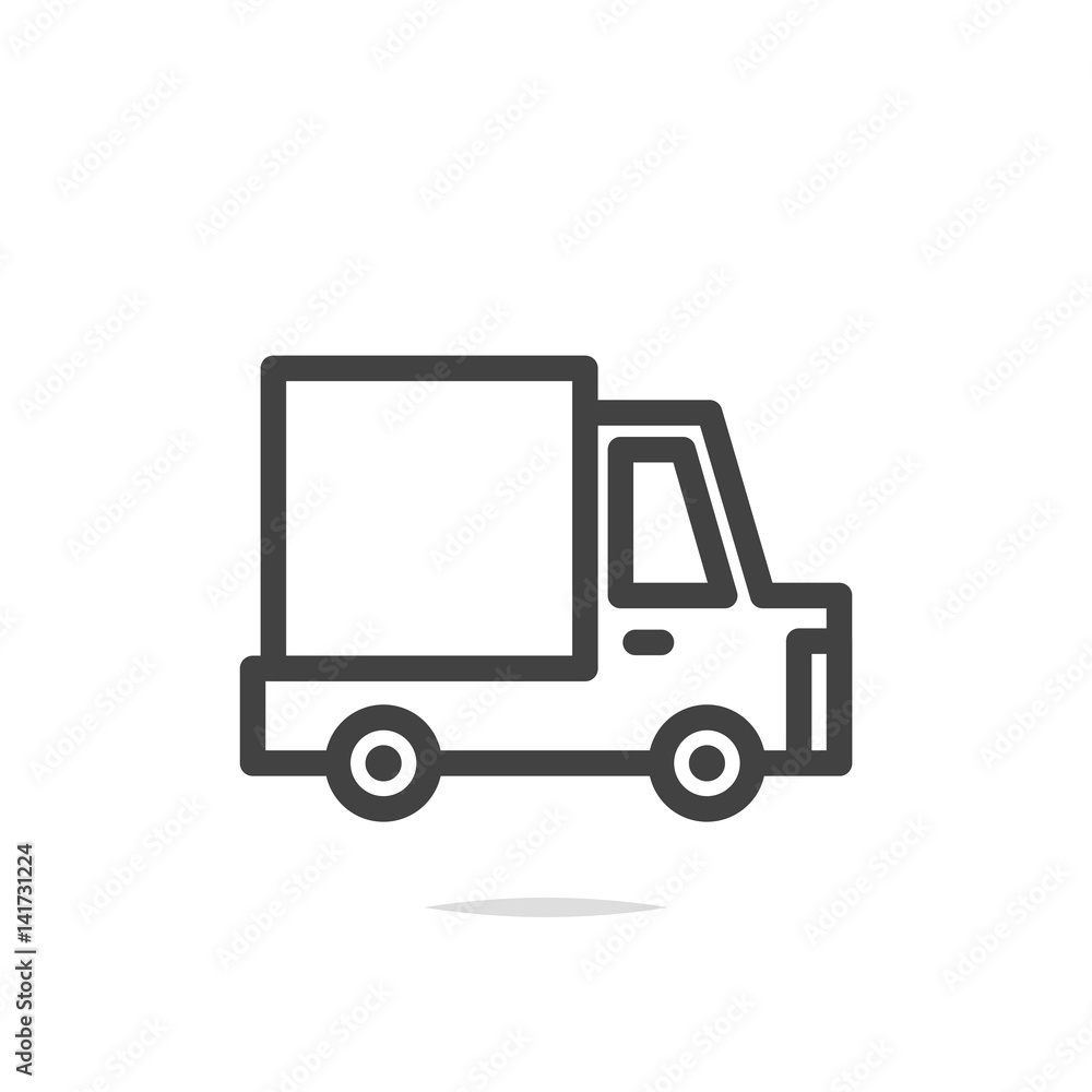 Fototapeta premium Delivery truck icon vector
