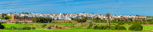 Panorama of Azemmour on the bank of Oum Er-Rbia River in Morocco photo