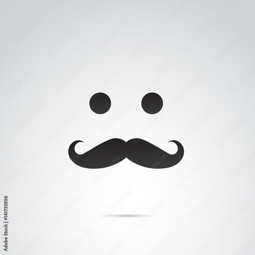 Retro face vector icon. Retro face vector icon.