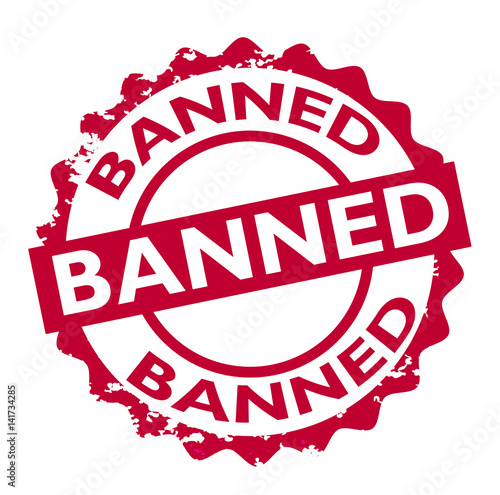 Banned stamp sign seal logo