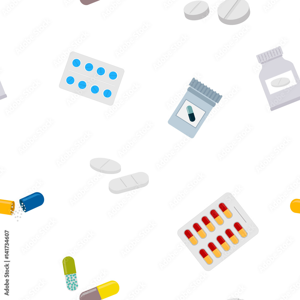 seamless pattern with drugs pills and capsules for your design seamless pattern with drugs pills and capsules for your design