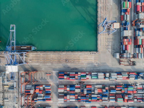 top view of Logistic port