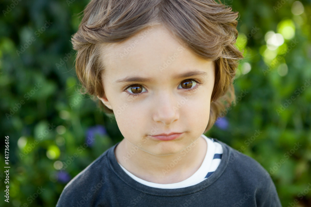 Portrait of a small child in the field Portrait of a small child in the field