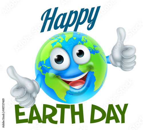 Happy Earth Day Cartoon Glo...