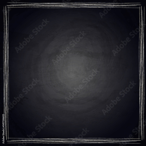 Empty border on blackboard chalkboard background