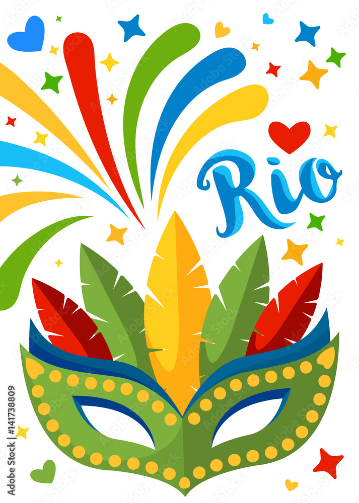 Obraz premium Brazil Carnival Background for Placard, Poster, Flyer and Banner Design