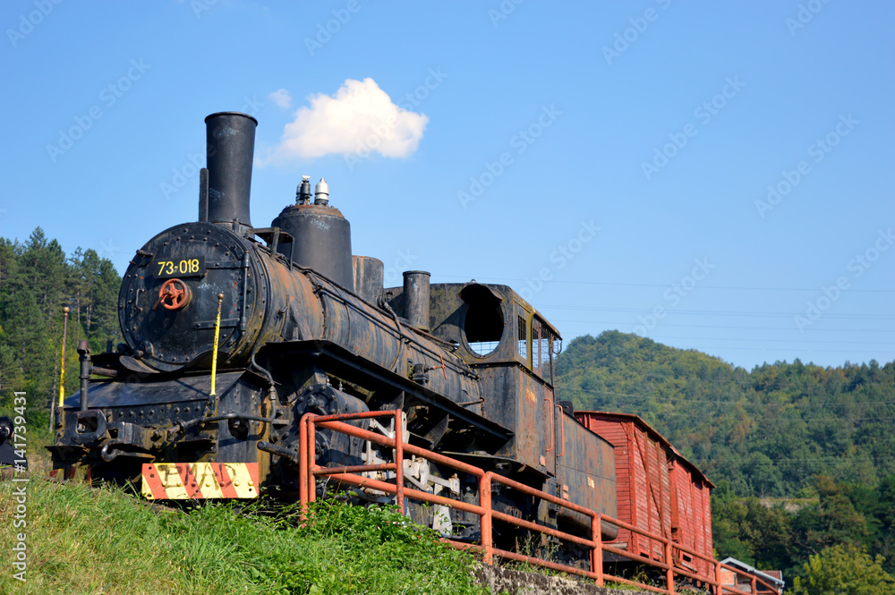 Old train locomotive