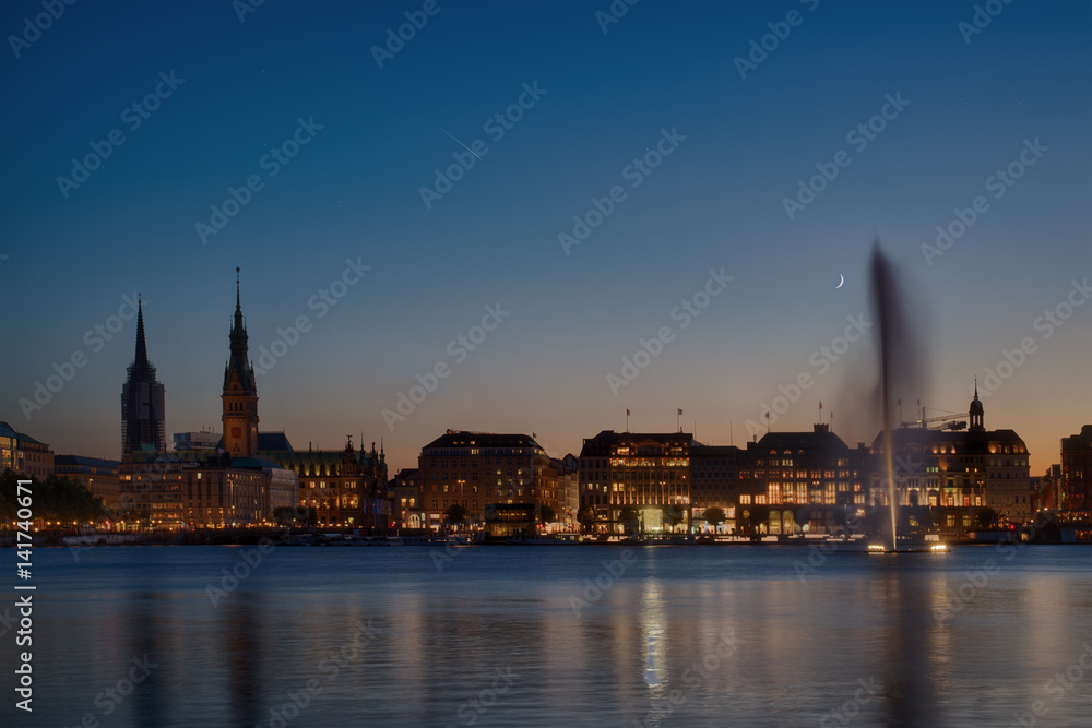 Fototapeta premium Alster lake in Hamburg