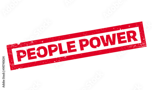 People Power rubber stamp. Grunge design with dust scratches. Effects can be easily removed for a clean, crisp look. Color is easily changed.