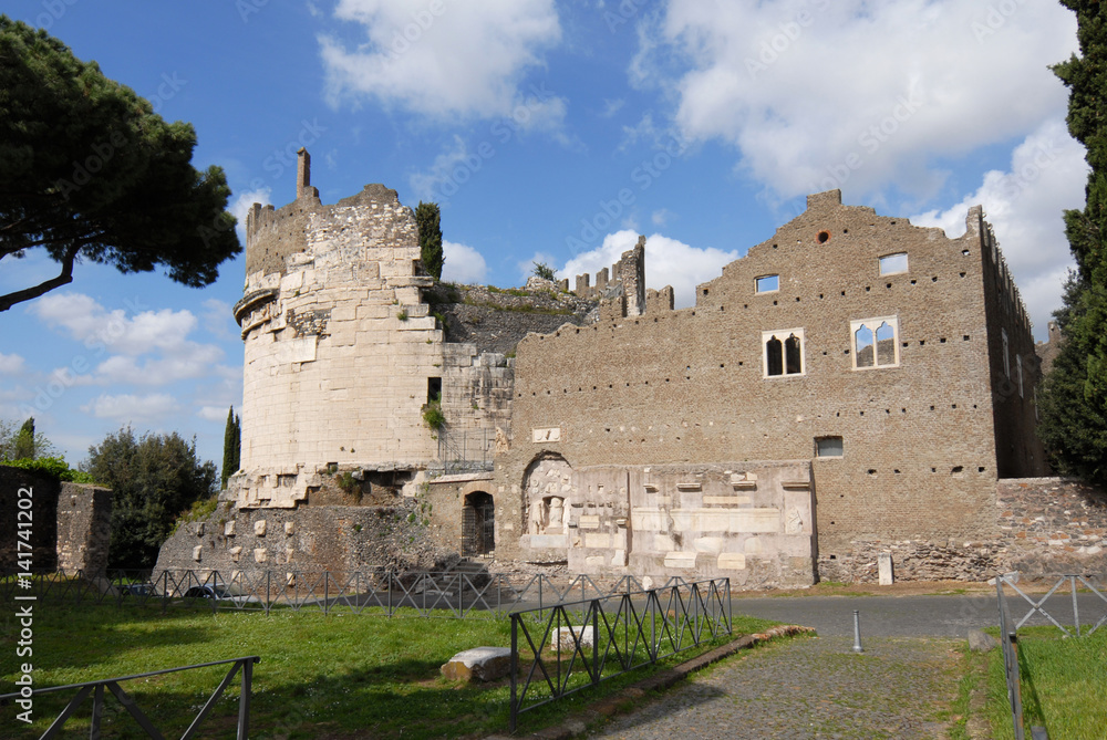 Tomb of Caecilia Metella in Rome, along Old Appian Way