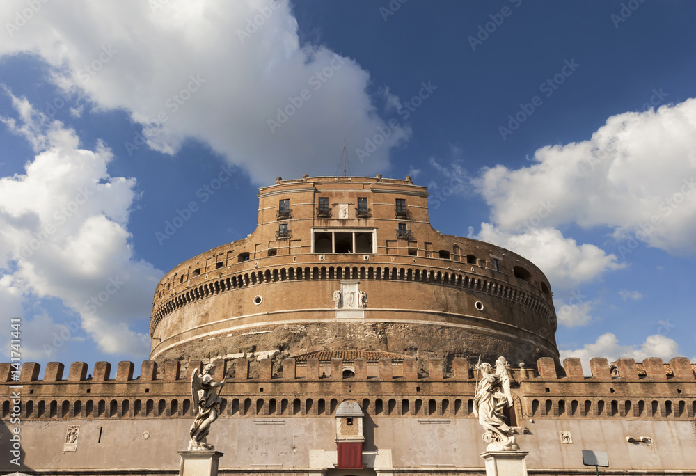 Castel Sant'Angelo in Rome with beautiful sky