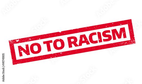 No To Racism rubber stamp. Grunge design with dust scratches. Effects can be easily removed for a clean, crisp look. Color is easily changed.