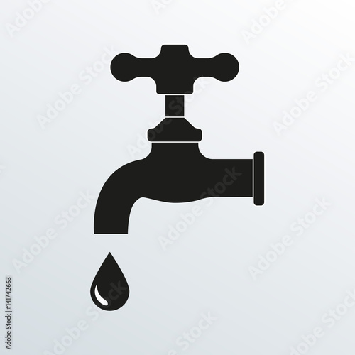 Faucet icon. Vector illustration of tap or faucet.