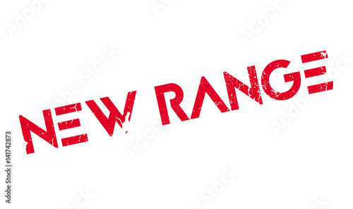 New Range rubber stamp. Grunge design with dust scratches. Effects can be easily removed for a clean, crisp look. Color is easily changed.