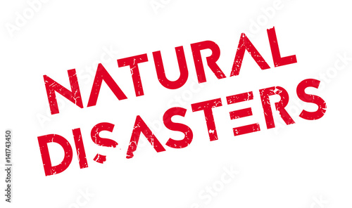 Natural Disasters rubber stamp. Grunge design with dust scratches. Effects can be easily removed for a clean, crisp look. Color is easily changed.