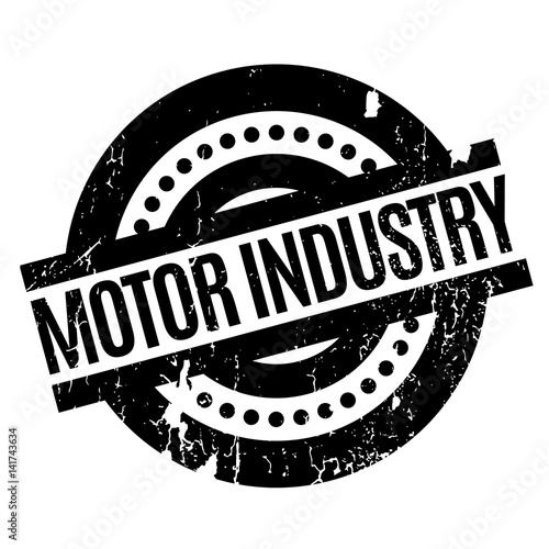 Motor Industry rubber stamp. Grunge design with dust scratches. Effects can be easily removed for a clean, crisp look. Color is easily changed.