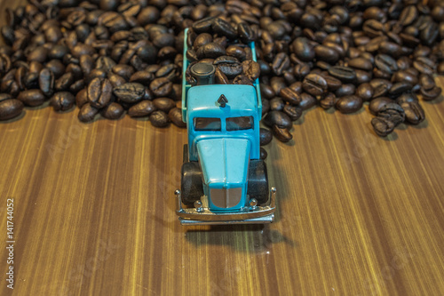 coffee beans closeup image  © niphon