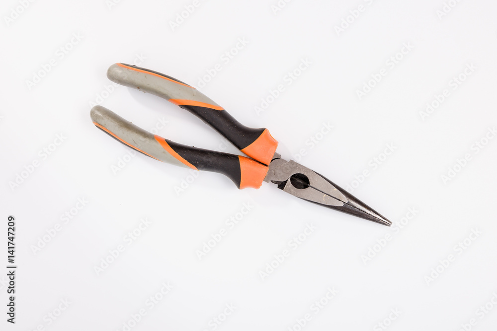 Pliers tool pliers on a white background. Isolate Pliers tool pliers on a white background. Isolate