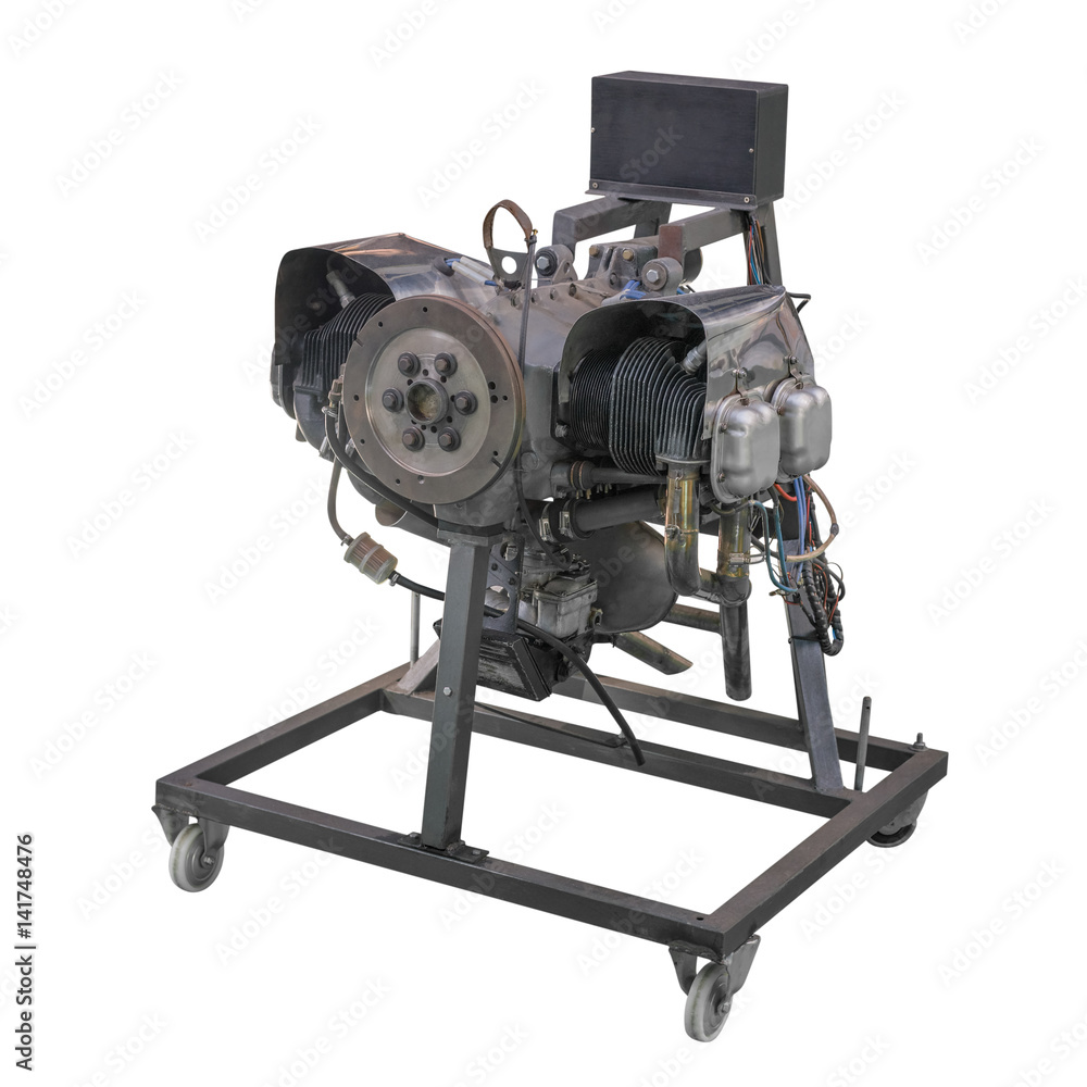 old aircraft engine isolated on white background old aircraft engine isolated on white background