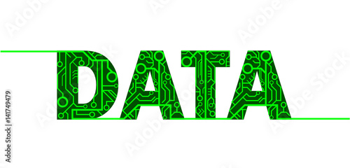 DATA Circuit Board Letters Icon