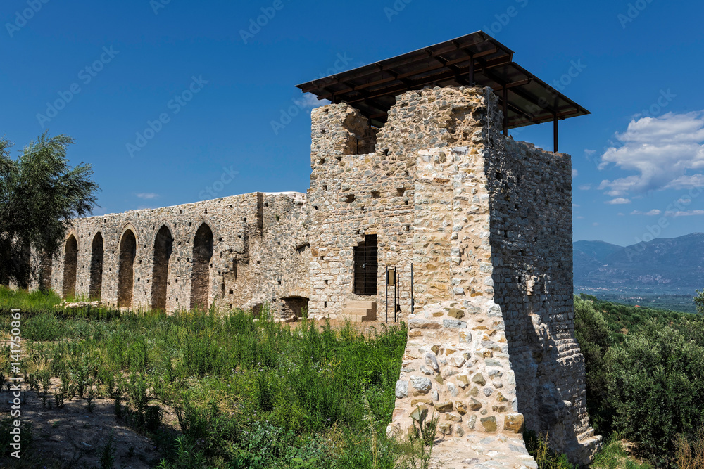 View of the castle of Androussa in Peloponnese, Greece