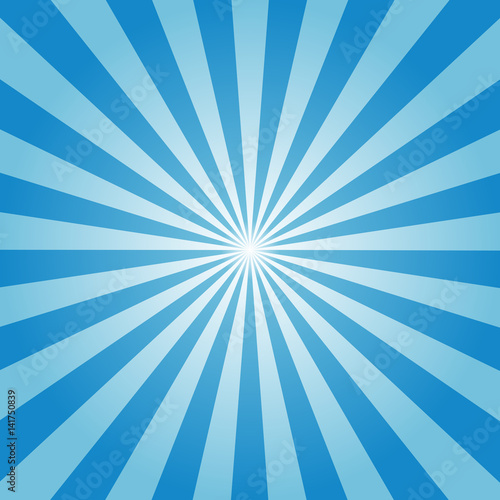sunburst background blue color vector