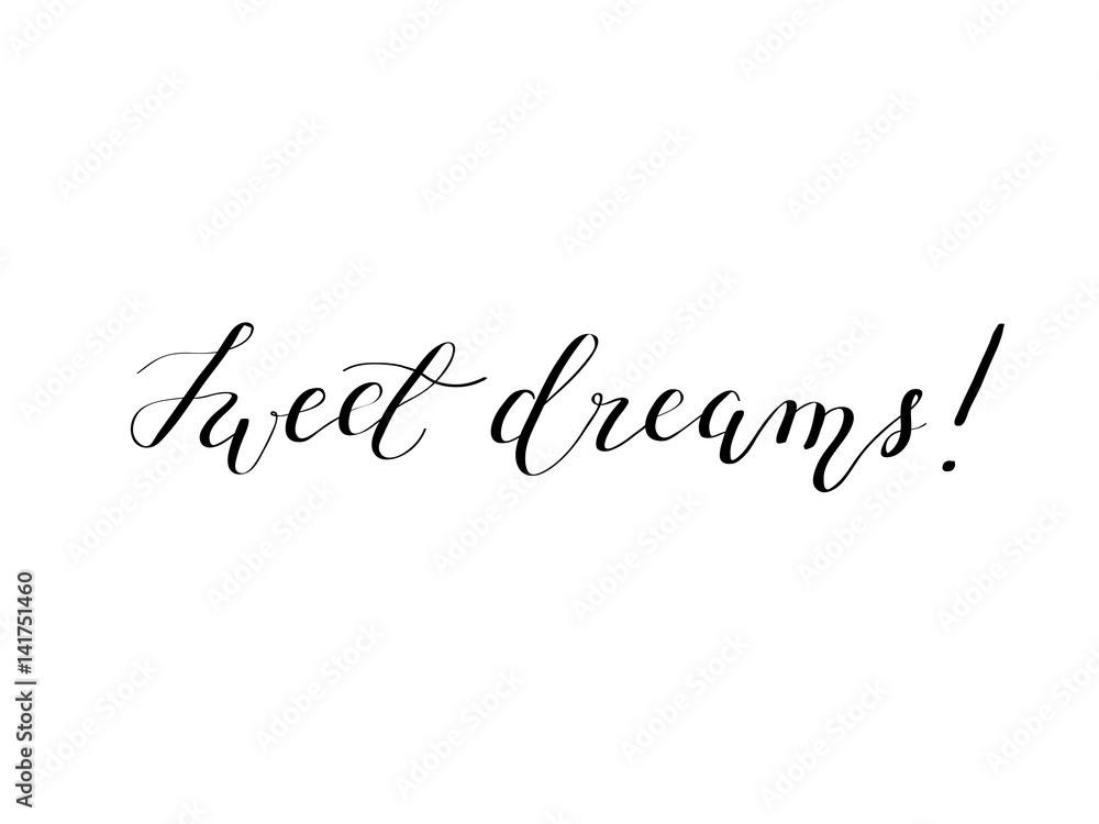Vector sweet dreams calligraphy design