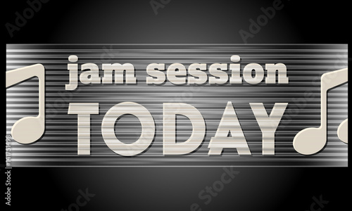 Abstract vector banner and the words jam session