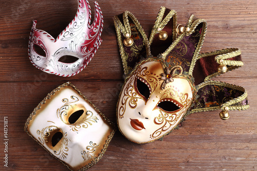 carnival masks close up
